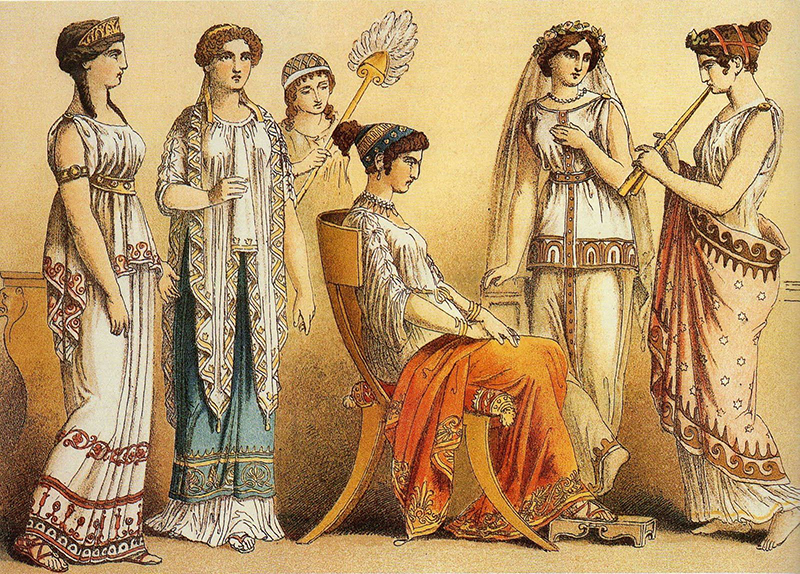 phụ nữ giàu ở huux một đội ngũ trang điểm tại thành Roma